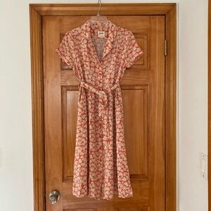 Adorable Joanie Heart-print Midi Dress - very retro!